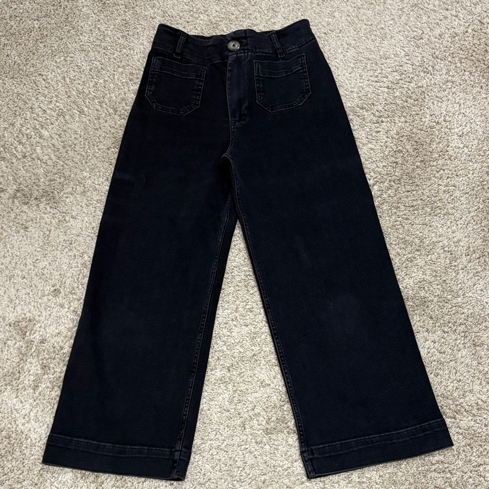 The Colette Crop High-Crop Wide-Leg Jeans - Picture 2 of 10